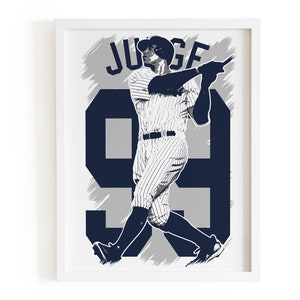 Póster de Aaron Judge, obra de arte de Aaron Judge, impresión de Aaron Judge, impresión artística de béisbol, arte mural de béisbol, póster de béisbol vintage