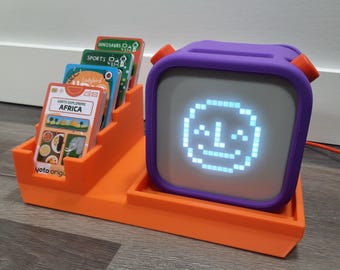 Soporte para Yoto Player de 3.ª generación con almacenamiento para tarjetas – Organización impresa en 3D, opción de nombre personalizado