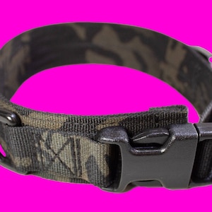 Tactical Dog Collar, Multicam Black 1.5&quot;