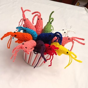 Shrimp Crochet Pattern.  Low sew. Amigurumi PDF