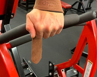 GymPin Padded Leather Weight Lifting Straps