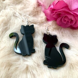 Black Cat Earrings