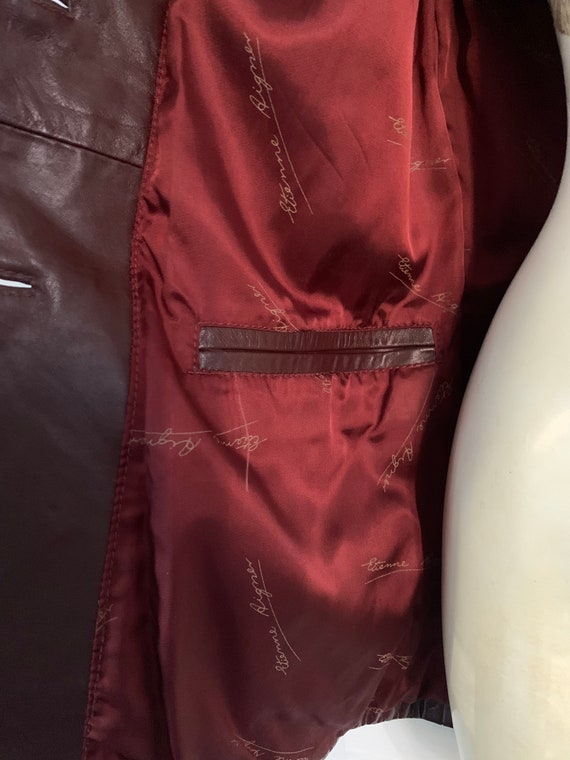 1970’s Etienne Aigner Oxblood Leather Jacket - image 5