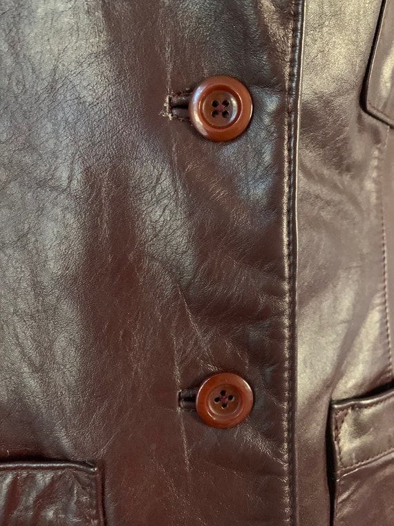 1970’s Etienne Aigner Oxblood Leather Jacket - image 6