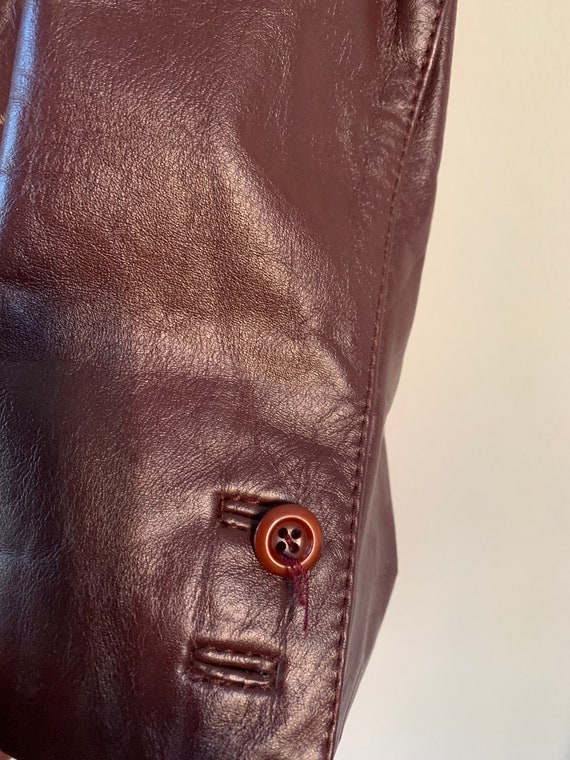 1970’s Etienne Aigner Oxblood Leather Jacket - image 3