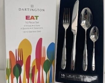 DARTINGTON EAT 16 Piece 18/10 Stainless Steel Cutlery Set Dining