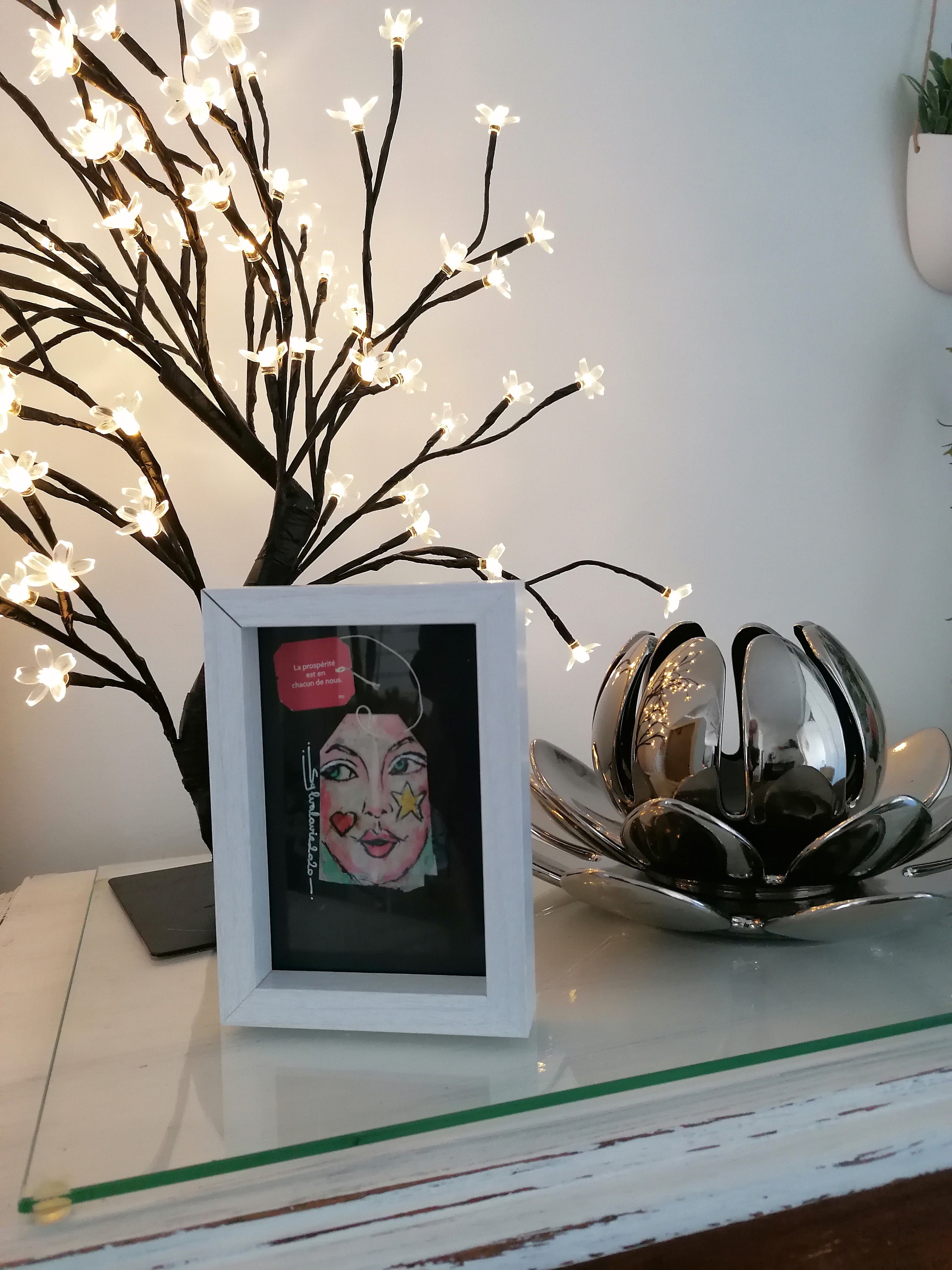 Cadre Mural Aquarelle sur Sachet de Thé