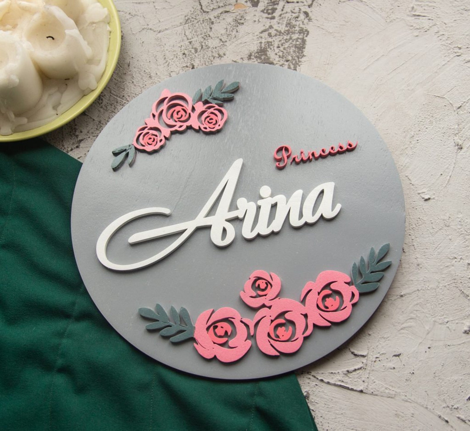 Baby name sign name plate Etsy