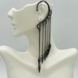Gunmetal Spike Ear Cuff