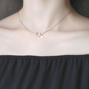 Shining Moon and Star Necklace