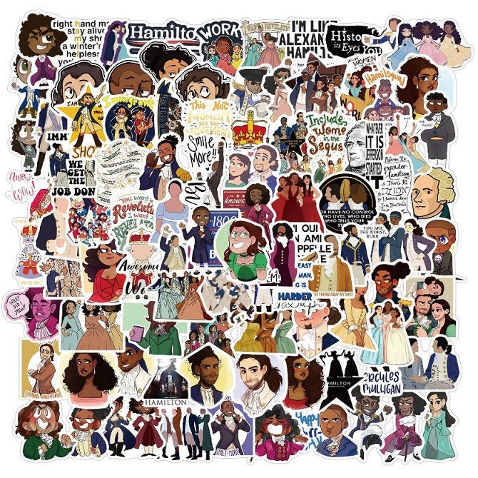 Hamilton stickers 100pcs Etsy