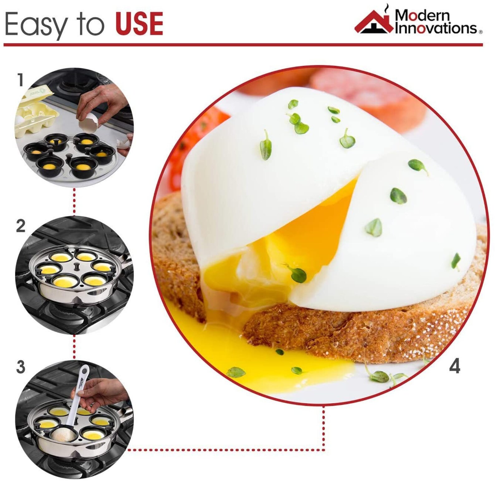 6 Egg Cooktop Egg Poacher Pan Poached Egg Maker Stainless Etsy