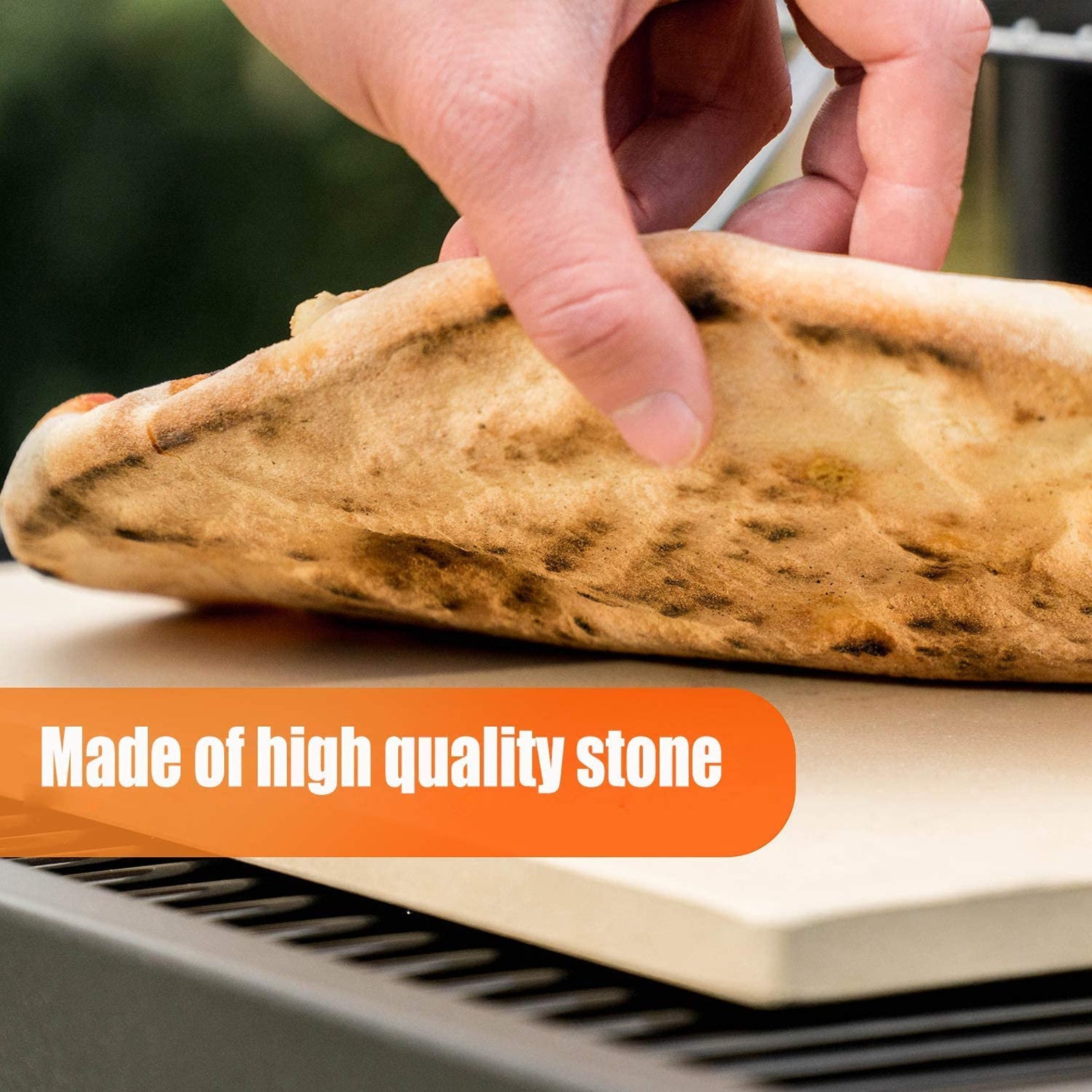 15x12 Inch Rectangular Pizza Stone With Wooden Peel Paddle Etsy