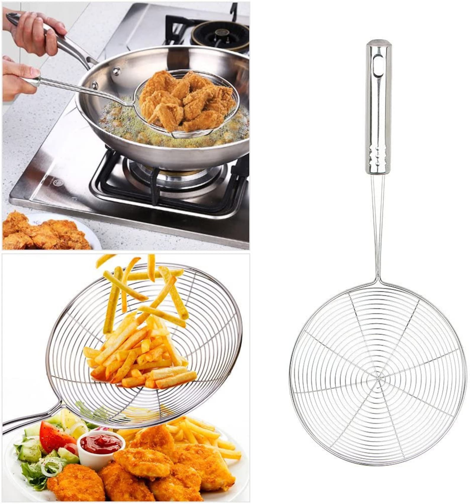 Chinese Food Strainer Ladle Wire Skimmer 3 Asian Strainer Etsy