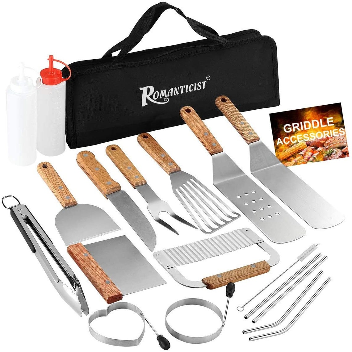 Hibachi Griddle Flat Top Cooking Accessories Set Grill Gift Etsy