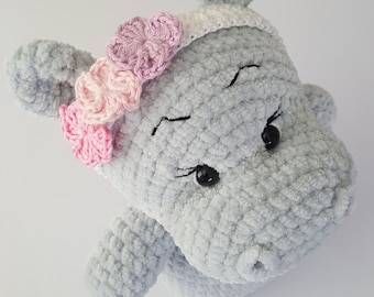 Crochet hippo pattern, ENGLISH/CZECH written pattern, PDF download, crochet hippo, written pattern of hippo, english pdf, hippo amigurumi