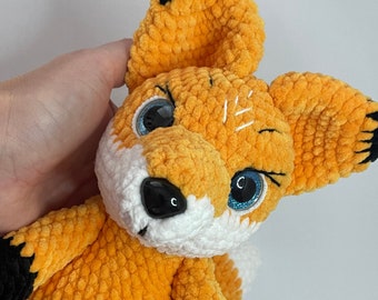 Fox written pattern, crochet fox, amigurumi fox, PDF english pattern, PDF czech pattern, crochet toys, written patterns