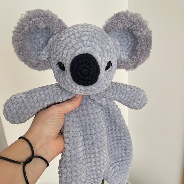 Crochet KOALA snuggler written pattern, koala lovey, amigurumi, crochet toy, pdf written instructions, ENGLISH and CZECH tutorial
