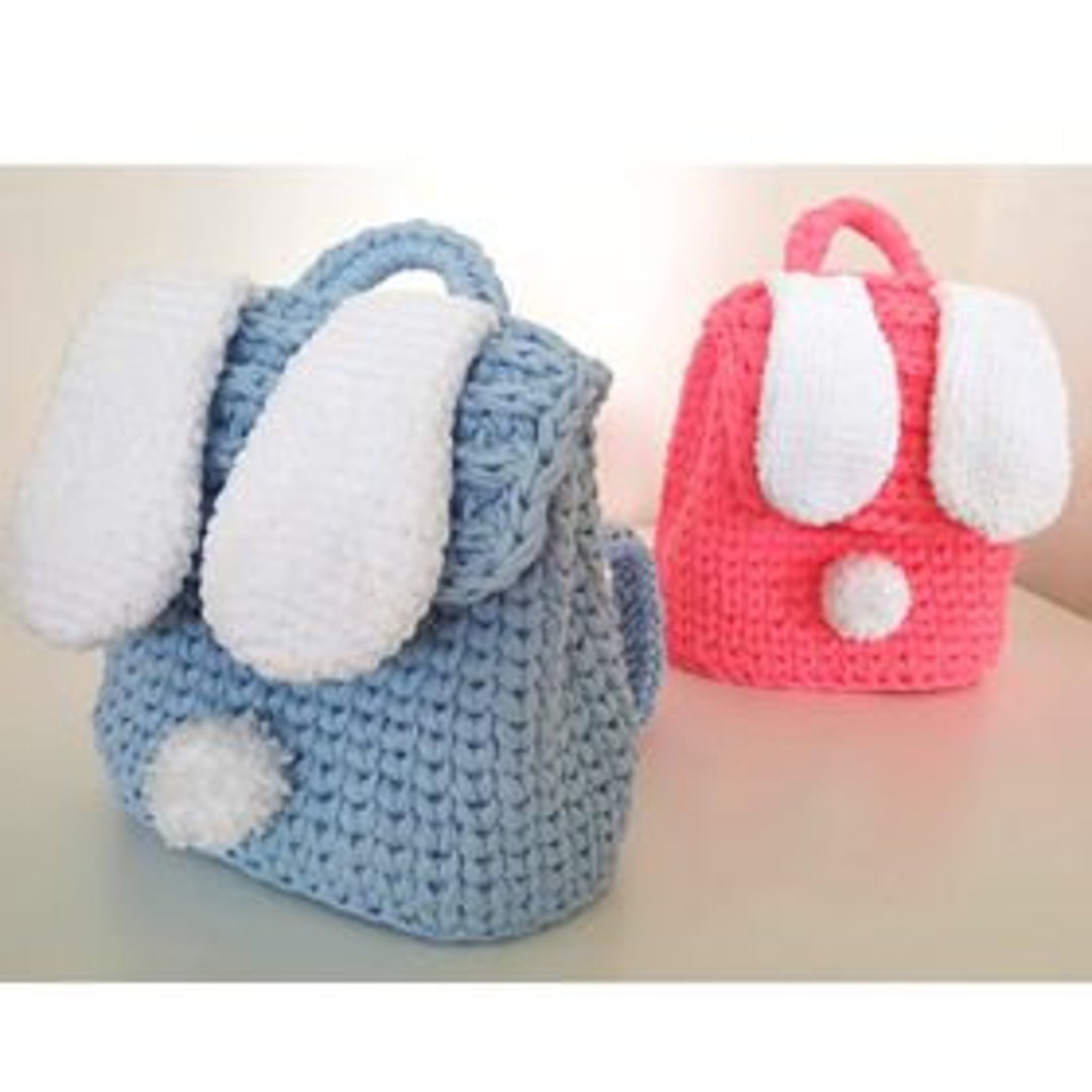 Crochet Rabbit Backpack PATTERN, PDF Written Pattern, Rabitt Back Pack