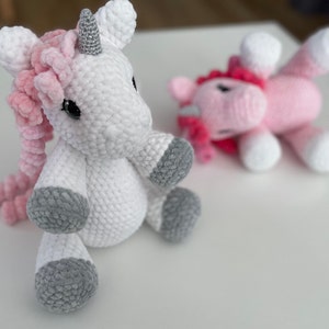 Crochet UNICORN pattern, writtern pattern, PDF download, baby unicorn, amigurumi, unicorn pattern, English/Czech pattern, crochet unicorn image 1