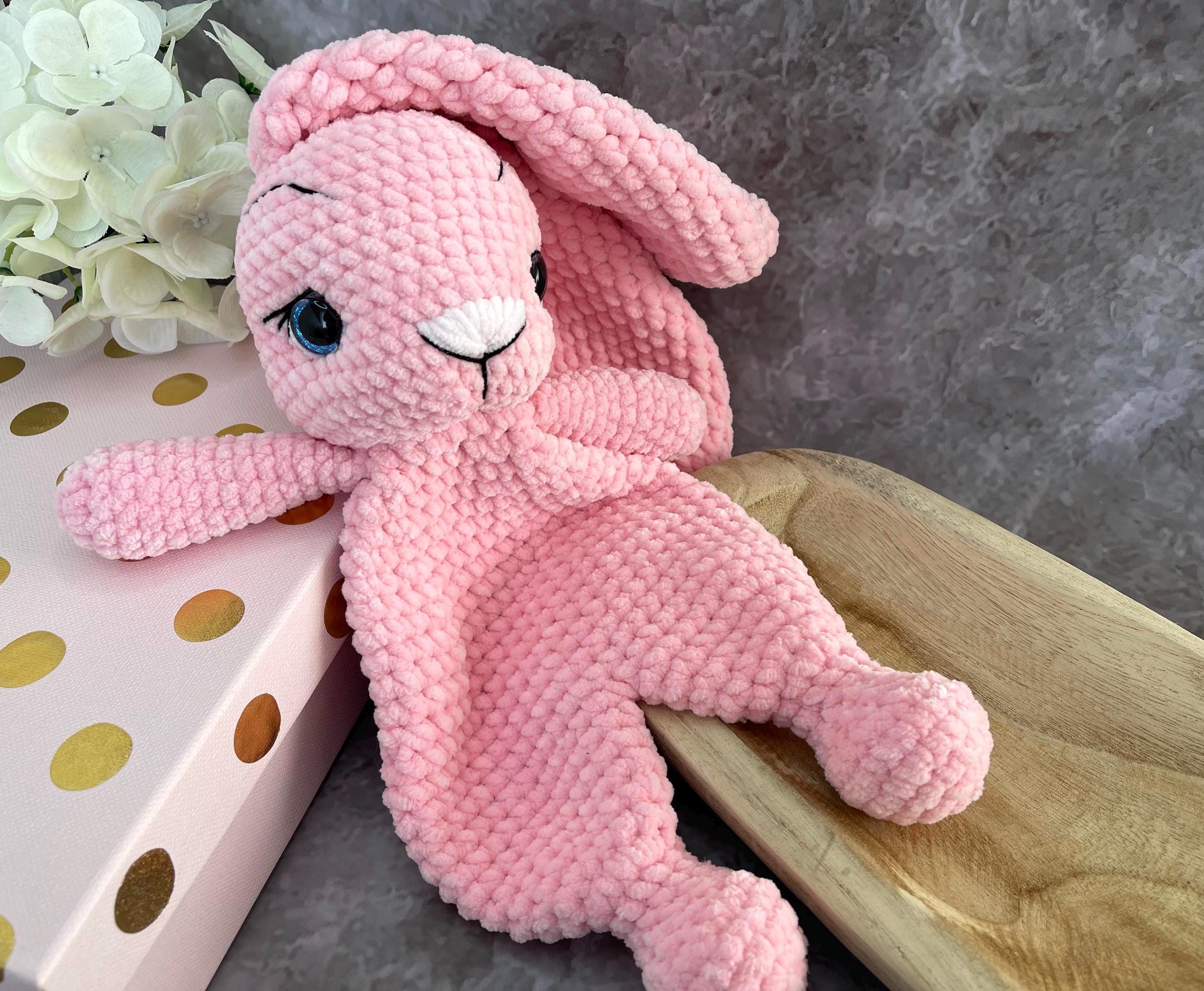 40 Bunny Lovey Crochet Patterns for Sweet Baby Gifts and Nursery Keepsakes 15 Crochet Bunny Lovey / Plush Rabbit Snuggler / Baby