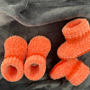 Baby Booties Crochet Pattern PDF, Video Tutorial, Crochet Baby Shoes, baby shower idea, 0-12 Months image 8