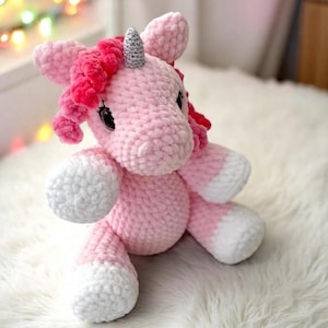 Crochet Unicorn Pattern: Amigurumi Plush Toy (PDF Download) + Video image 5
