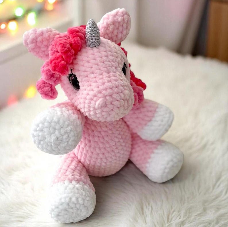Crochet Unicorn Pattern: Amigurumi Plush Toy (PDF Download) + Video image 5