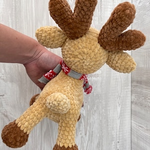 Crochet reindeer WRITTEN PATTERN, crochet reindeer PDF, Christmas decoration, christmas reindeer, the reindeer Rudolf, crochet reindeer image 3