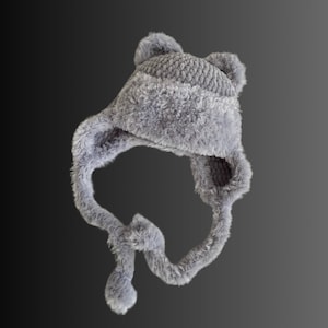 Crochet Bear Trapper Hat Pattern: 9 Sizes, English/Czech (PDF Pattern)