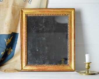 Small Antique French Louis XVI mirror,  Gilded Frame