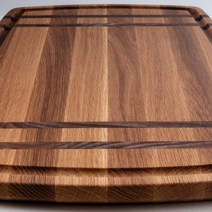 Handcrafted High-Quality 10 lbs Walnut & Oak Kitchen Board Barrel Style Personalizing Available A Perfect Gift image 3