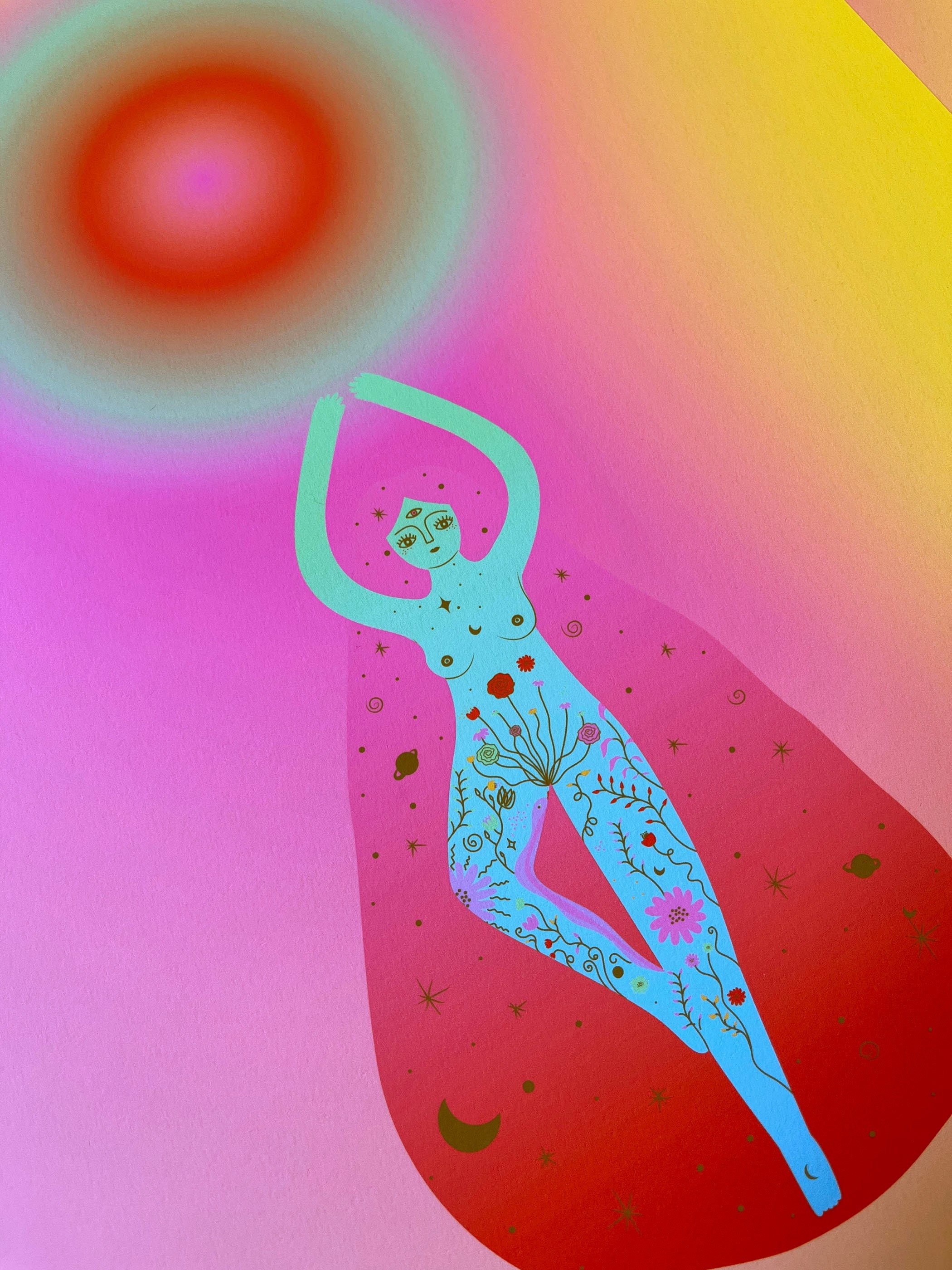 Impression d'art Mural, Affiche, Illustration, Intuition Colorée Power Art Print