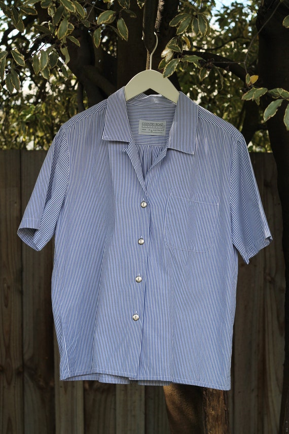Country Road 80s Vintage oversized Cotton blue str