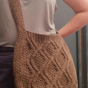 Chocolate Brown 00s Vintage Knit Shoulder Bag Bild 5