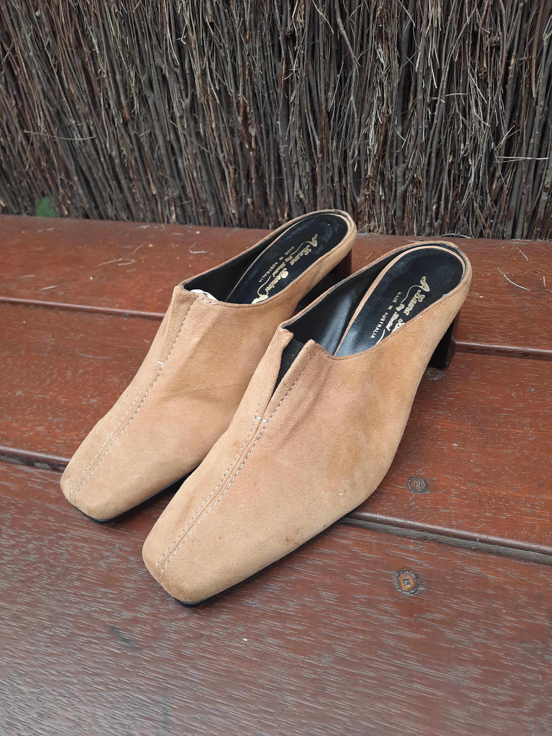 Mustard Suede Mules Etsy