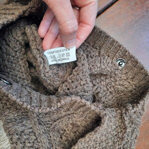 Chocolate Brown 00s Vintage Knit Shoulder Bag Bild 8