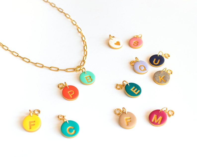 initial necklace 24 colors