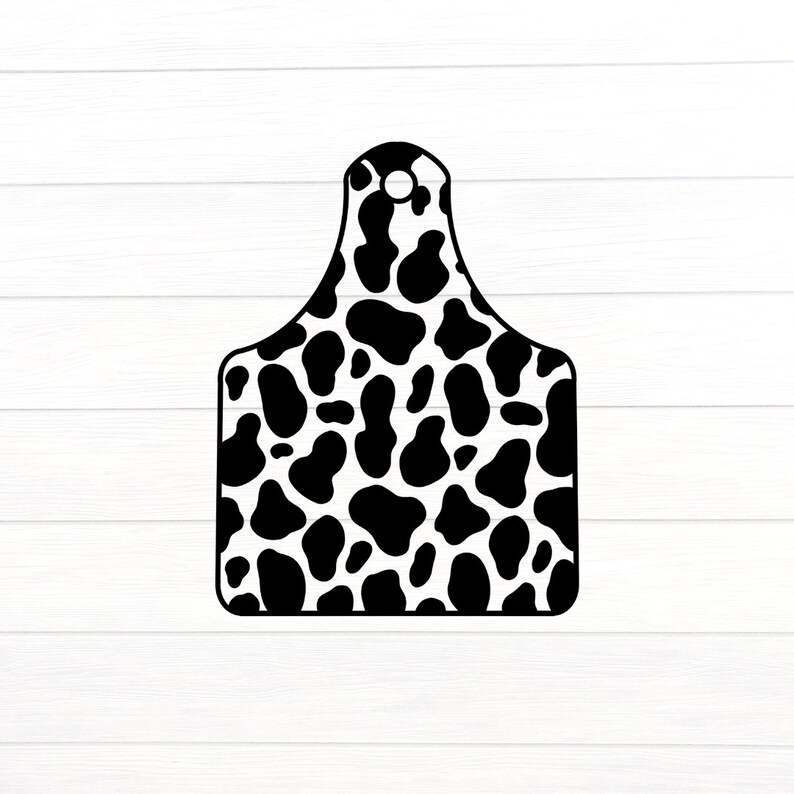 Cow Print Cow Tag Instant Digital Download PNG PDF SVG - Etsy
