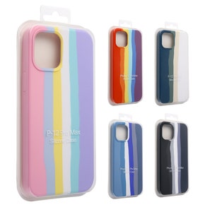 Rainbow Silicon Case iPhone 6 6s Plus Rainbow Case iPhone 7 8 Silicon Case Rainbow iPhone XR X Xs Max image 2