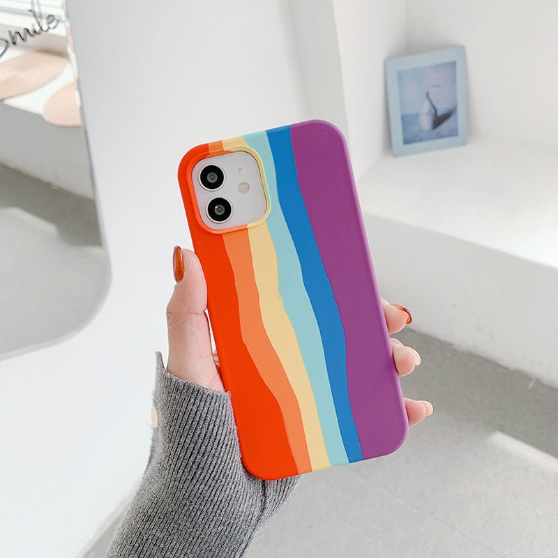 Iphone 12 Rainbow Silicon Case Iphone 12 Pro Silicon Case - Etsy UK