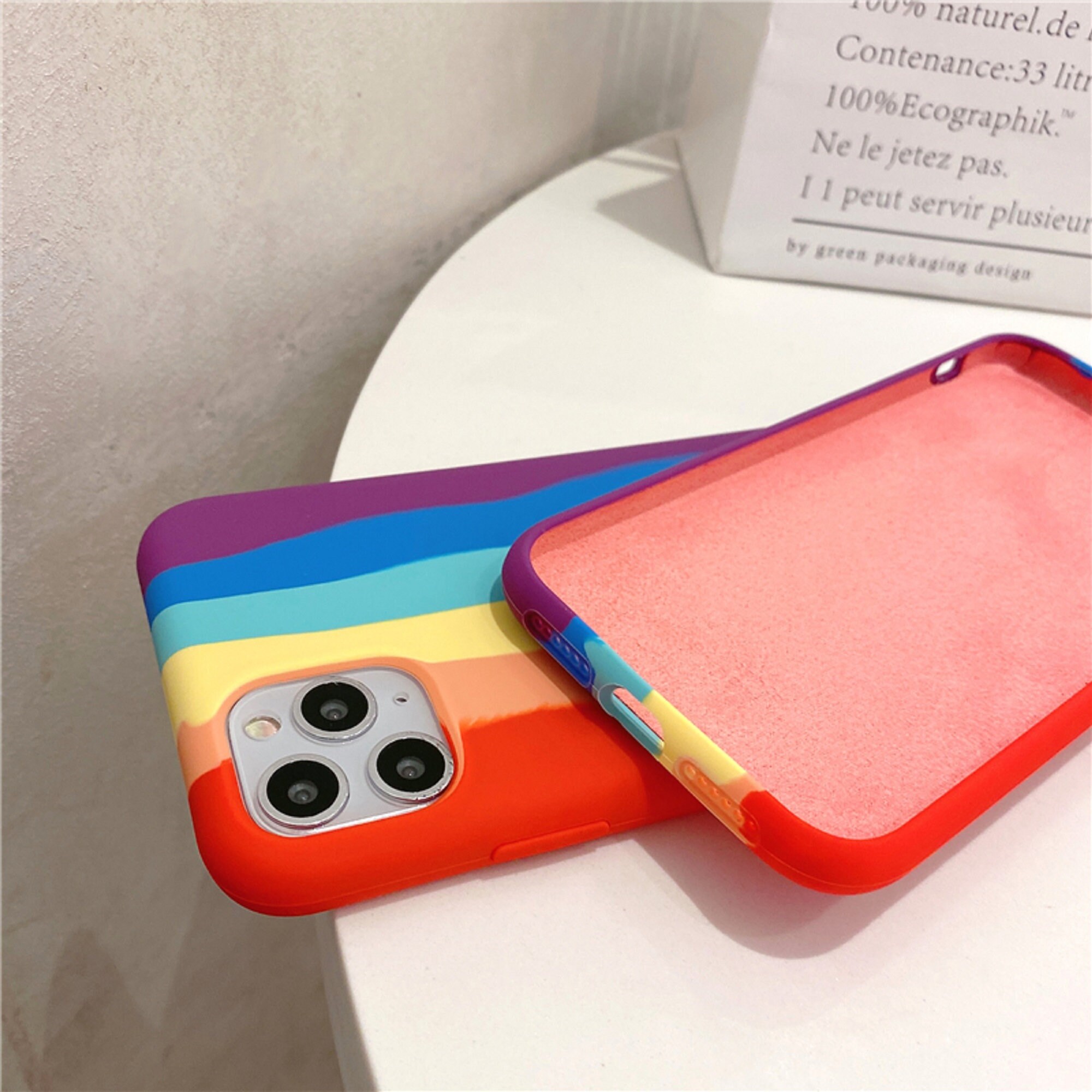 Iphone 12 Rainbow Silicon Case Iphone 12 Pro Silicon Case - Etsy UK