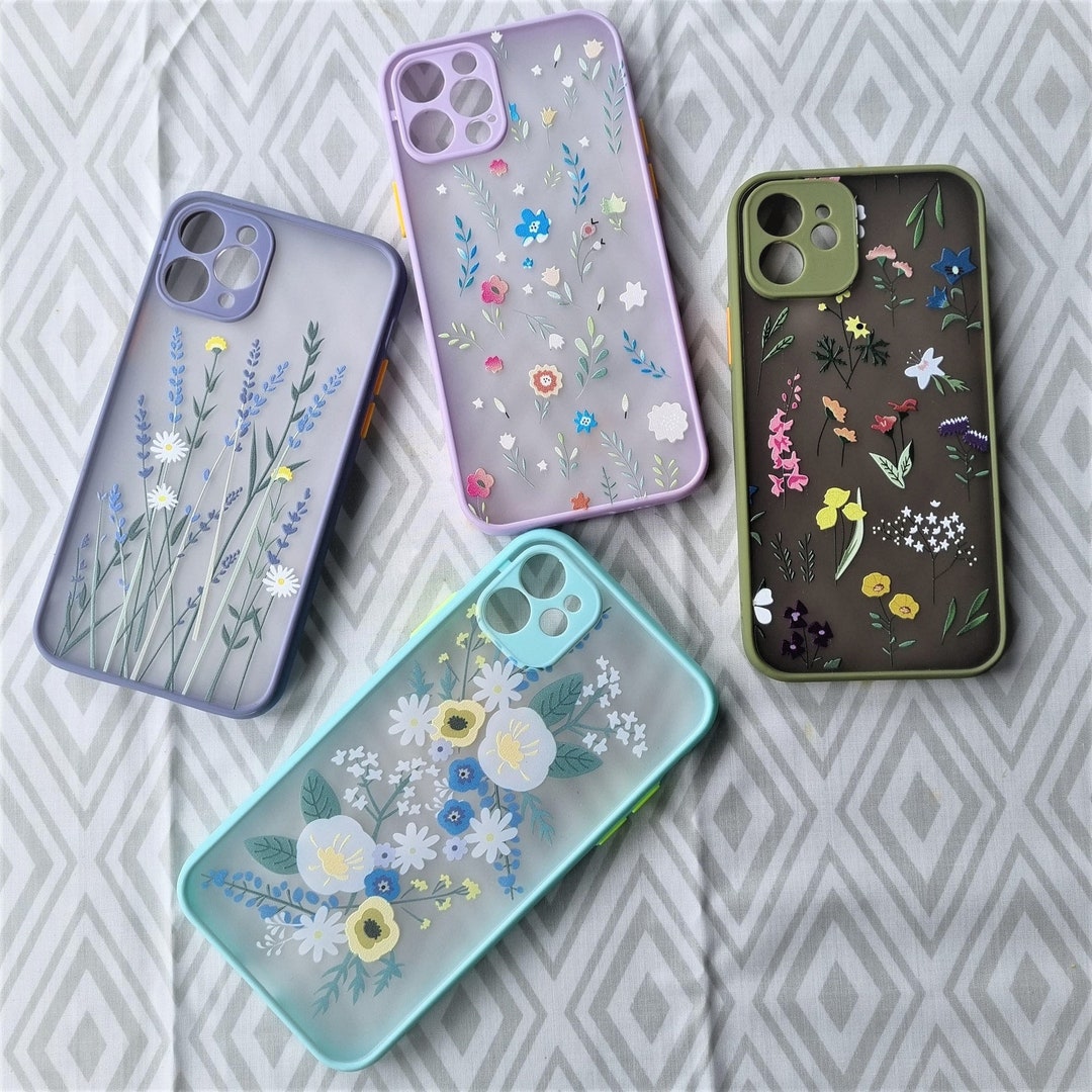 Coque Floral iPhone 11 12 13 Pro Mini Max XR X XS Max 7 8 SE Plus 6 6s Flower Phone Cover