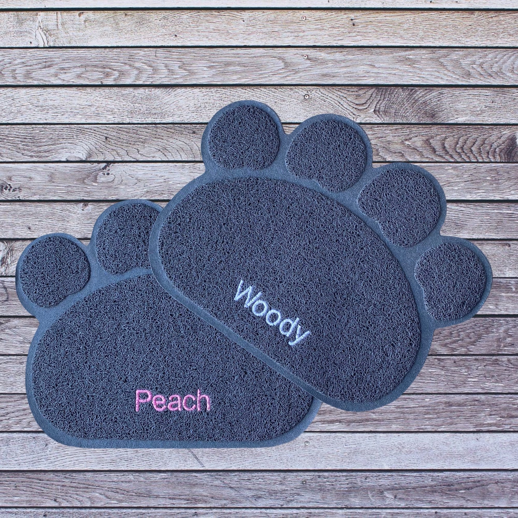 Personalised Paw Shaped Pet mat for food and water bowls or Etsy