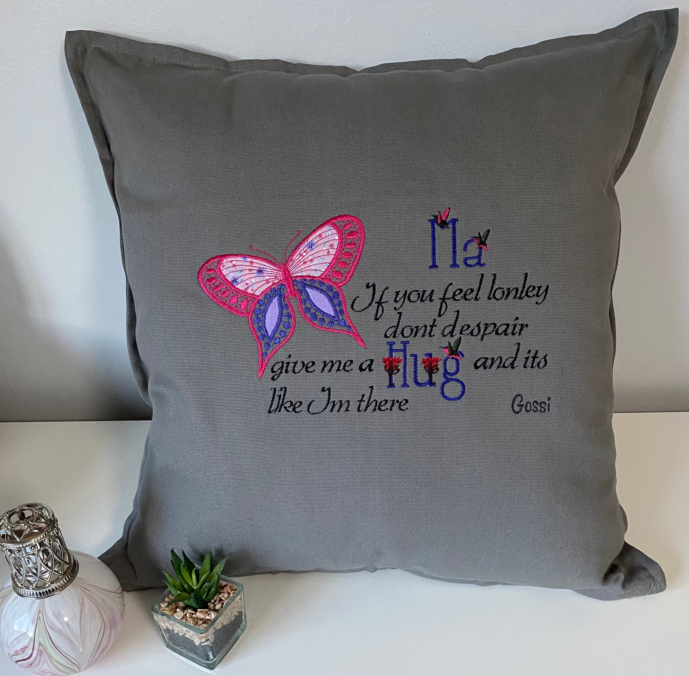 Personalised HUG Cushion Unique Gift for someone who is Etsy