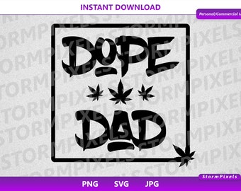 Dope papa-svg | Ontwerp wietblad (digitale download)