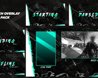 Twitch Overlay Pack | Aqua Twitch Pack | Direct downloaden