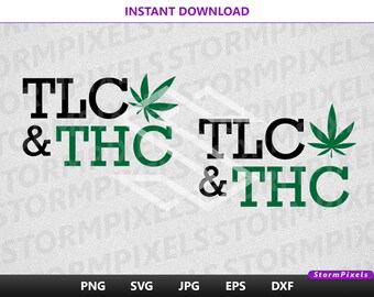 TLC en THC SVG, wiet-svg, 420-svg, stoner-svg