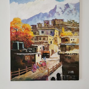 Afghanistan Logar Village Painting by Mohammad Aref Najib