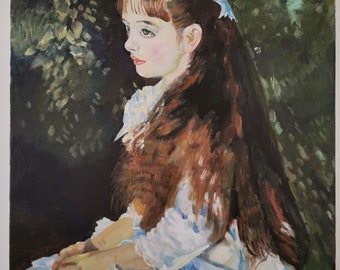 Copy of Renoir&#39;s Irene Cahen d&#39;Anvers. (1880), Oil Painting by Mohammad Aref Najib